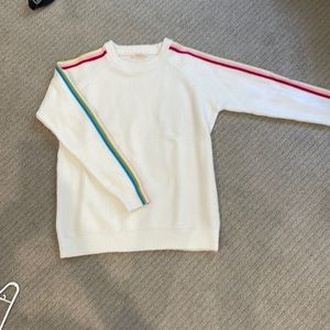 Comfy striped sleeve sweater
